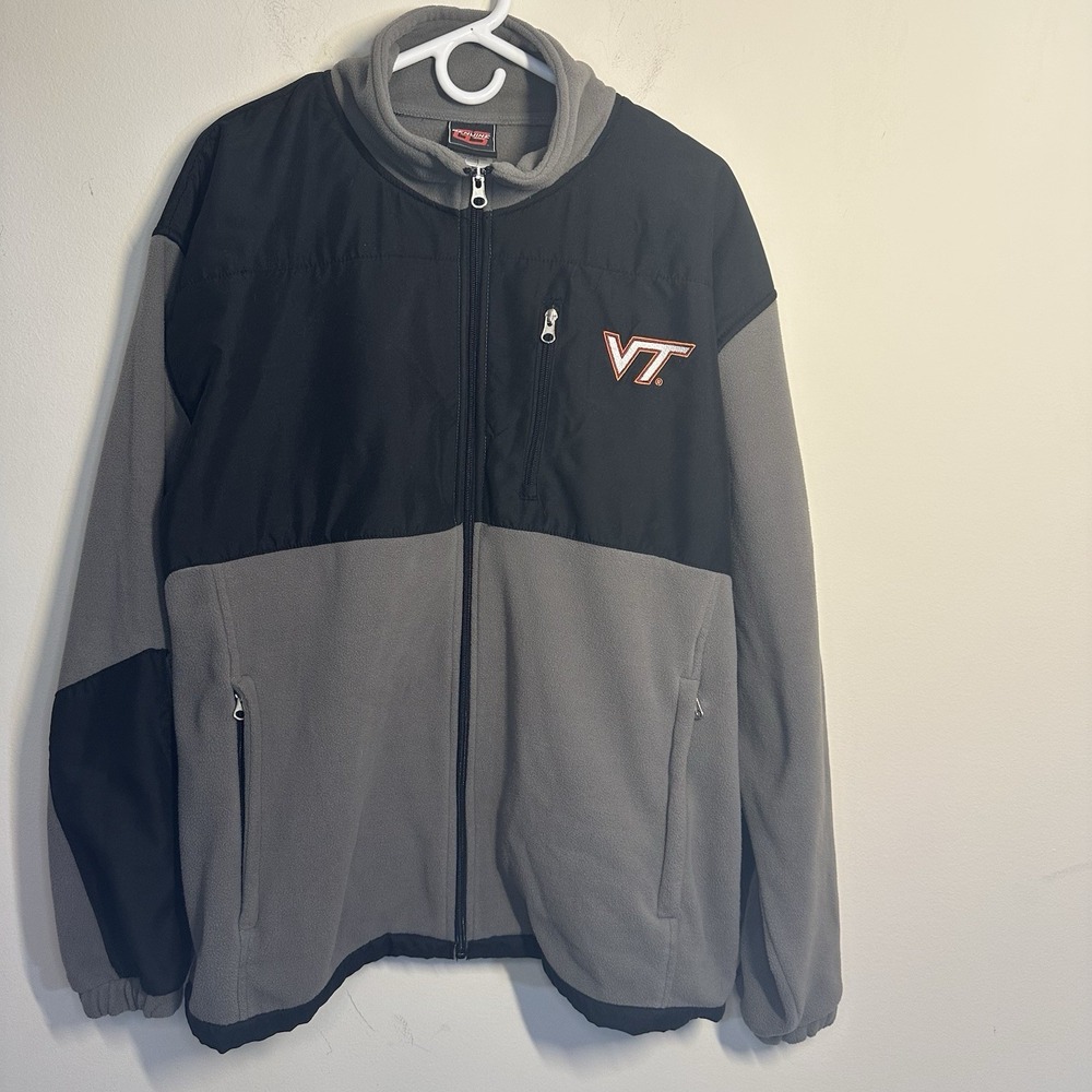 Virginia Tech Jacket XL  Brand Genuine Stuff Full Zip Fleece VT Hokies‎ Coat